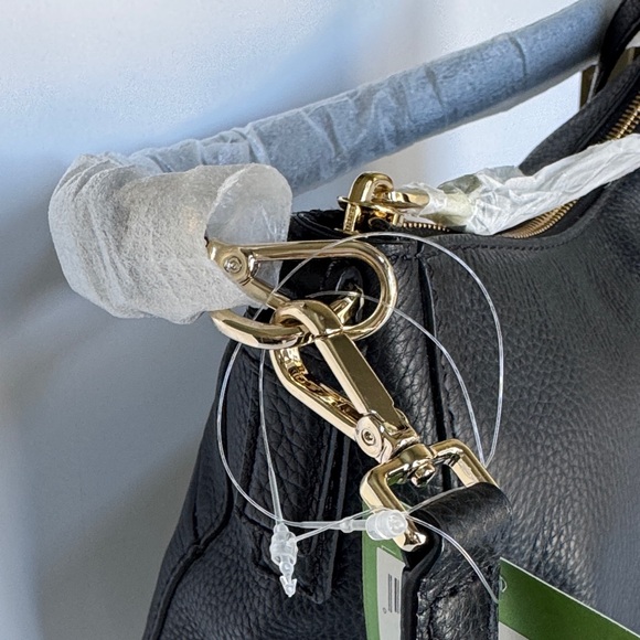 Kate Spade Jackson Street Mylie Black Pebbled Leather Hobo Crossbody Bag - Picture 13 of 16